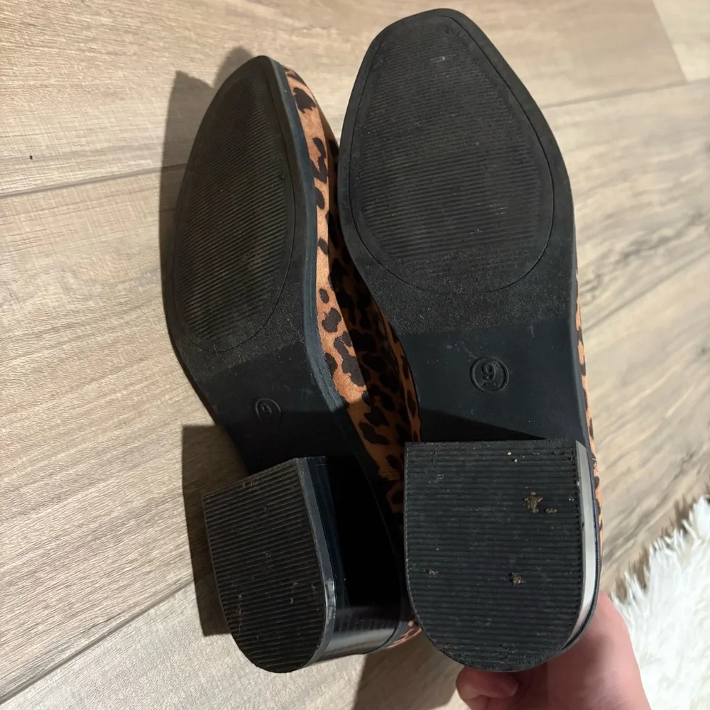 A new‎ day Ellie Leopard Print Chelsea Boots black Brown size 9